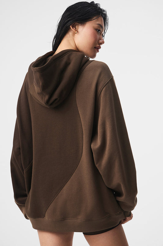 Make Waves Hooded Sweatshirt — Espresso Tonal