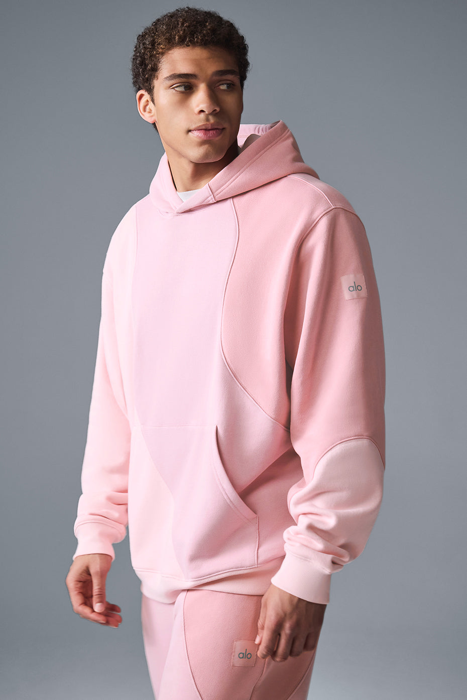 Make Waves Hooded Sweatshirt — Sunset Pink Tonal