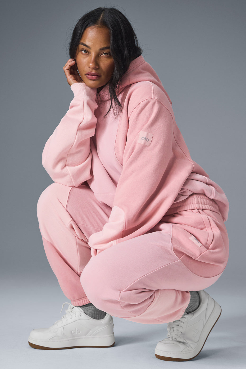 Make Waves Hooded Sweatshirt — Sunset Pink Tonal
