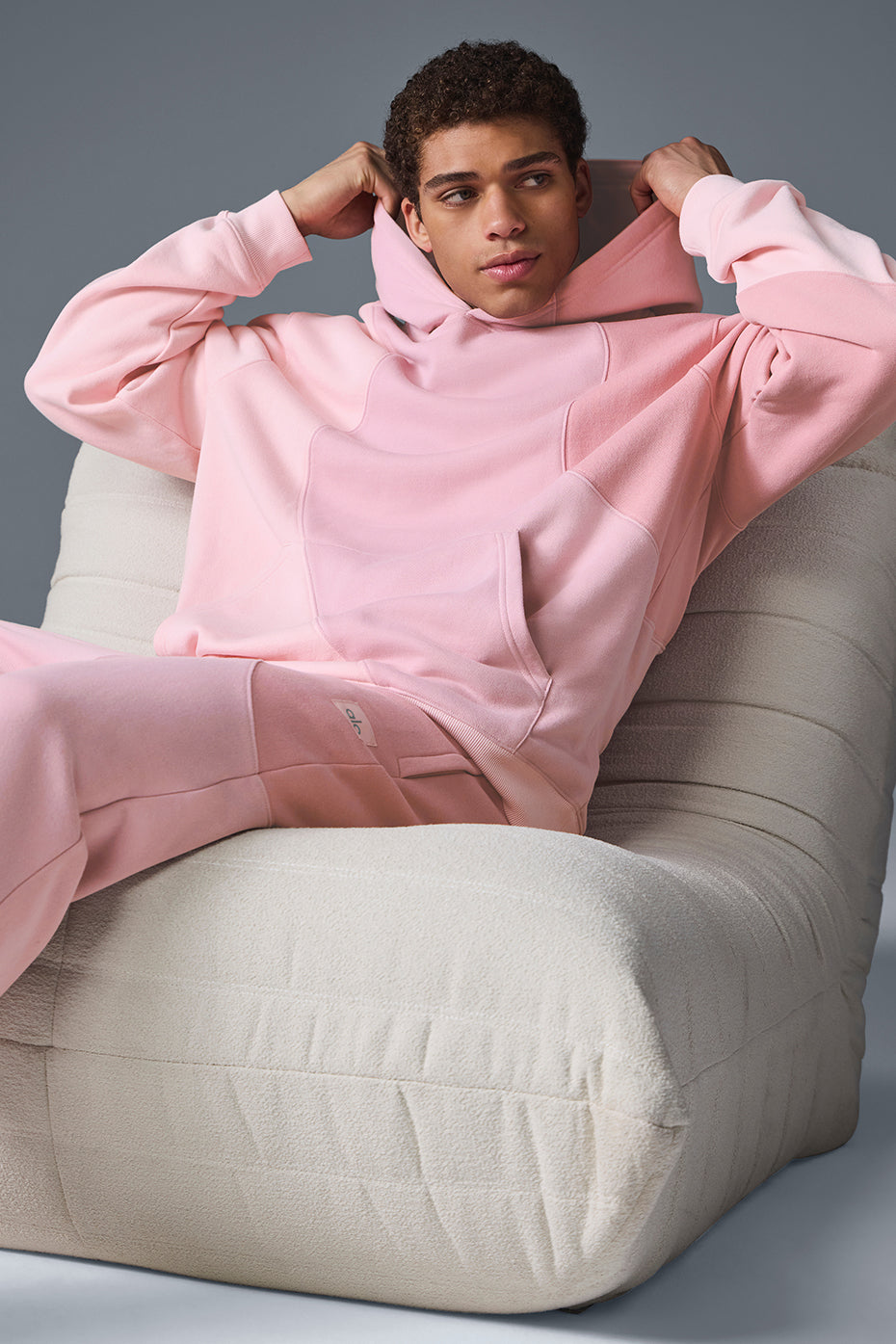 Make Waves Hooded Sweatshirt — Sunset Pink Tonal