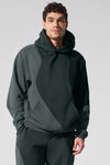 Make Waves Hooded Sweatshirt — Charcoal Green Tonal
