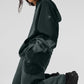 Make Waves Hooded Sweatshirt — Charcoal Green Tonal