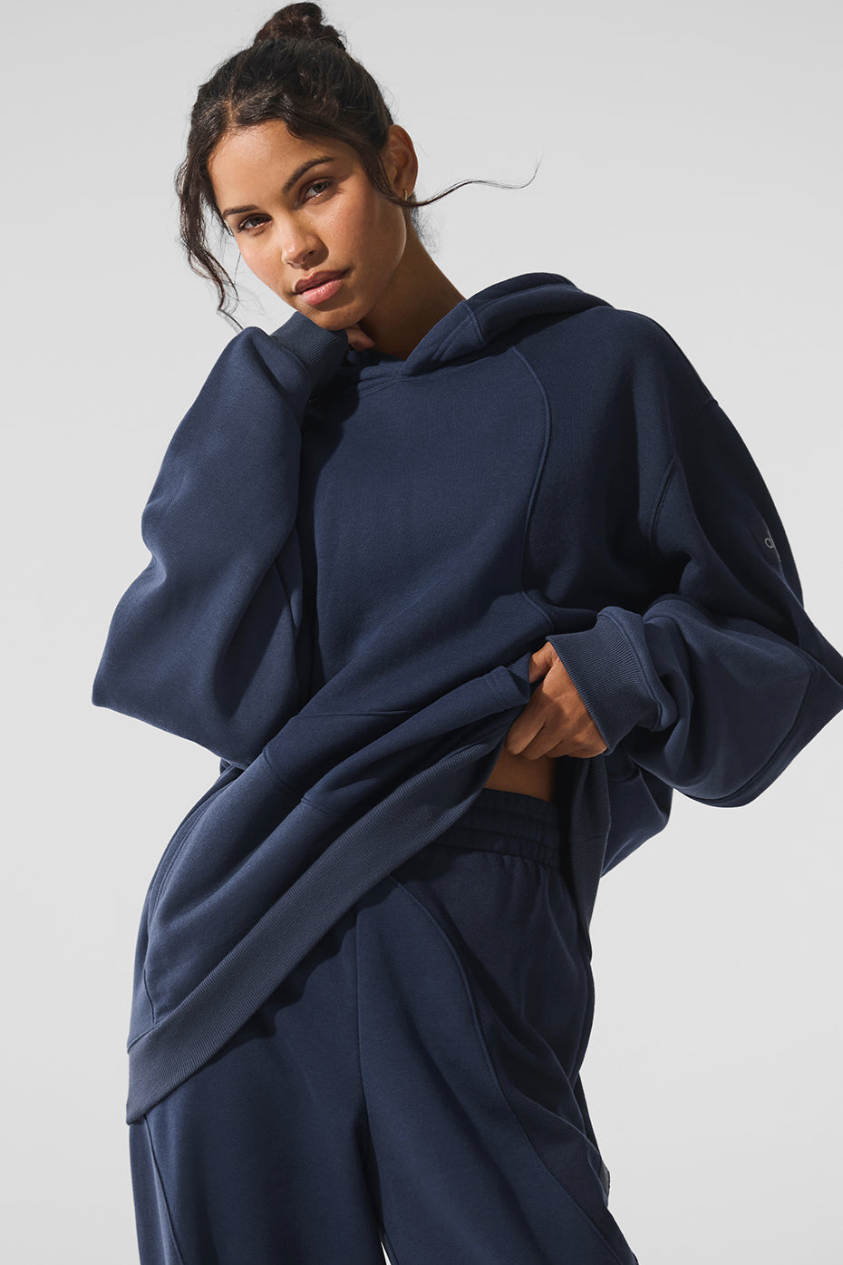 Make Waves Hooded Sweatshirt — Navy Tonal