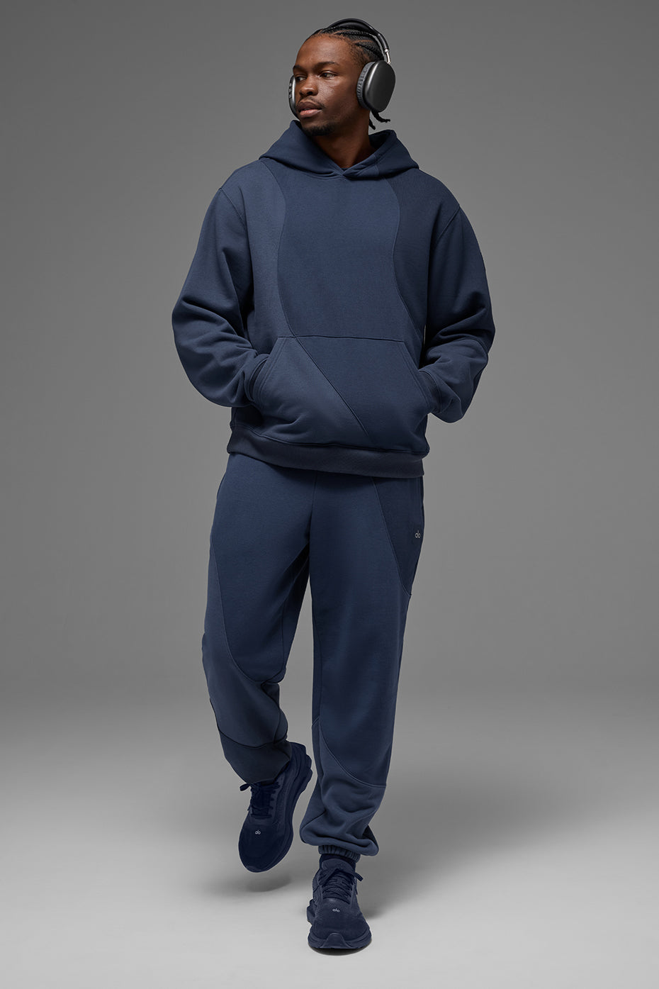 Make Waves Hooded Sweatshirt — Navy Tonal