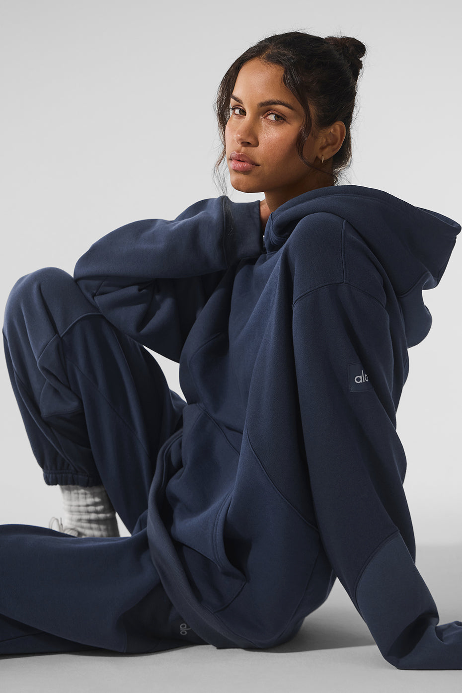 Make Waves Hooded Sweatshirt — Navy Tonal