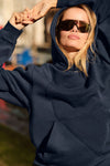 Make Waves Hooded Sweatshirt — Navy Tonal