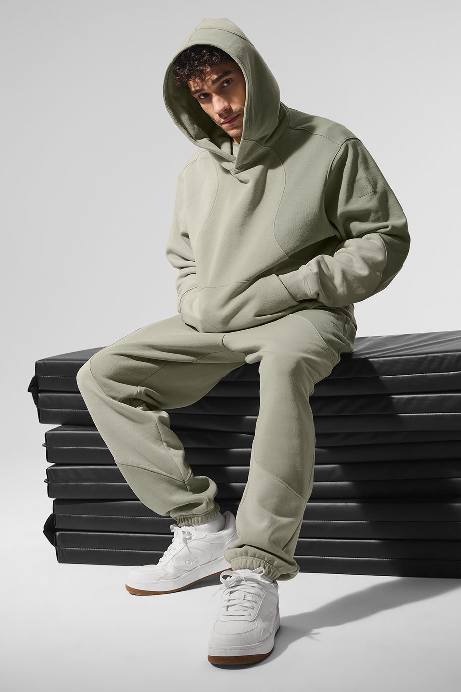 Make Waves Hooded Sweatshirt — Limestone Tonal
