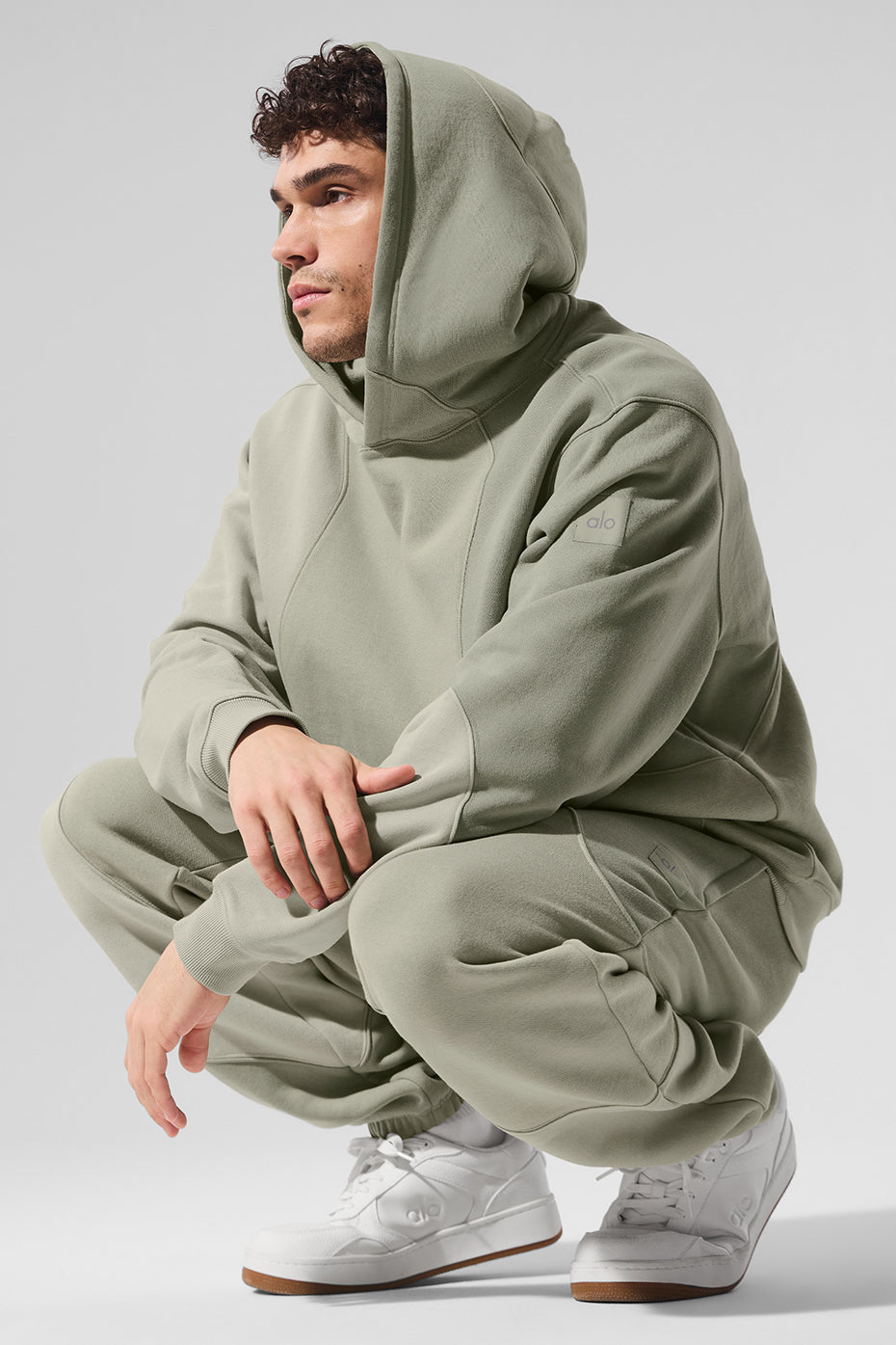 Make Waves Hooded Sweatshirt — Limestone Tonal