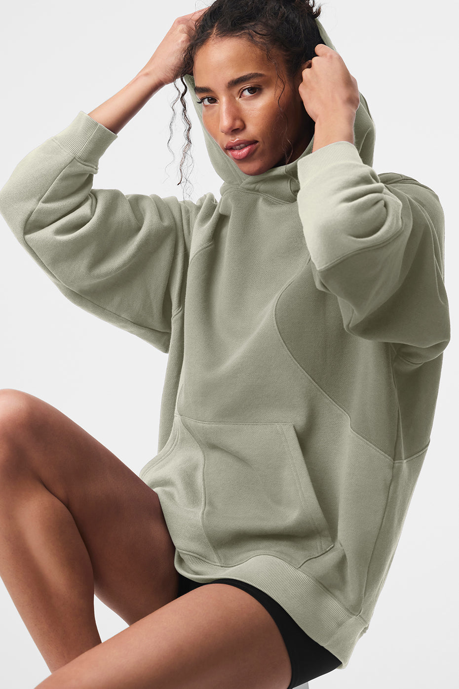 Make Waves Hooded Sweatshirt — Limestone Tonal