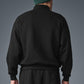 Accolade 1/4 Zip Crew Sweatshirt — Black