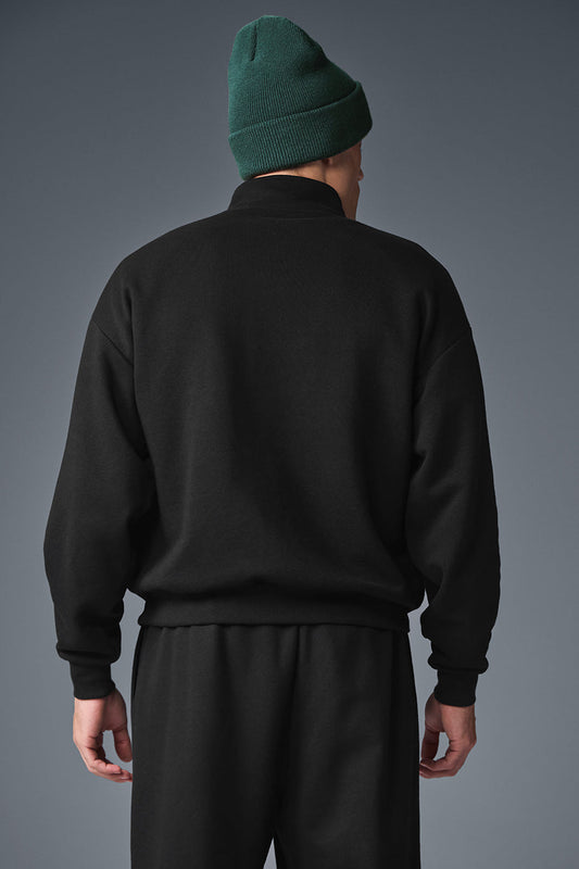 Accolade 1/4 Zip Crew Sweatshirt — Black