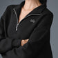 Accolade 1/4 Zip Crew Sweatshirt — Black
