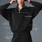 Accolade 1/4 Zip Crew Sweatshirt — Black