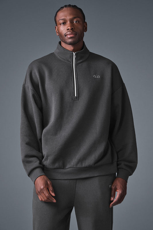 Accolade 1/4 Zip Crew Sweatshirt — Anthracite