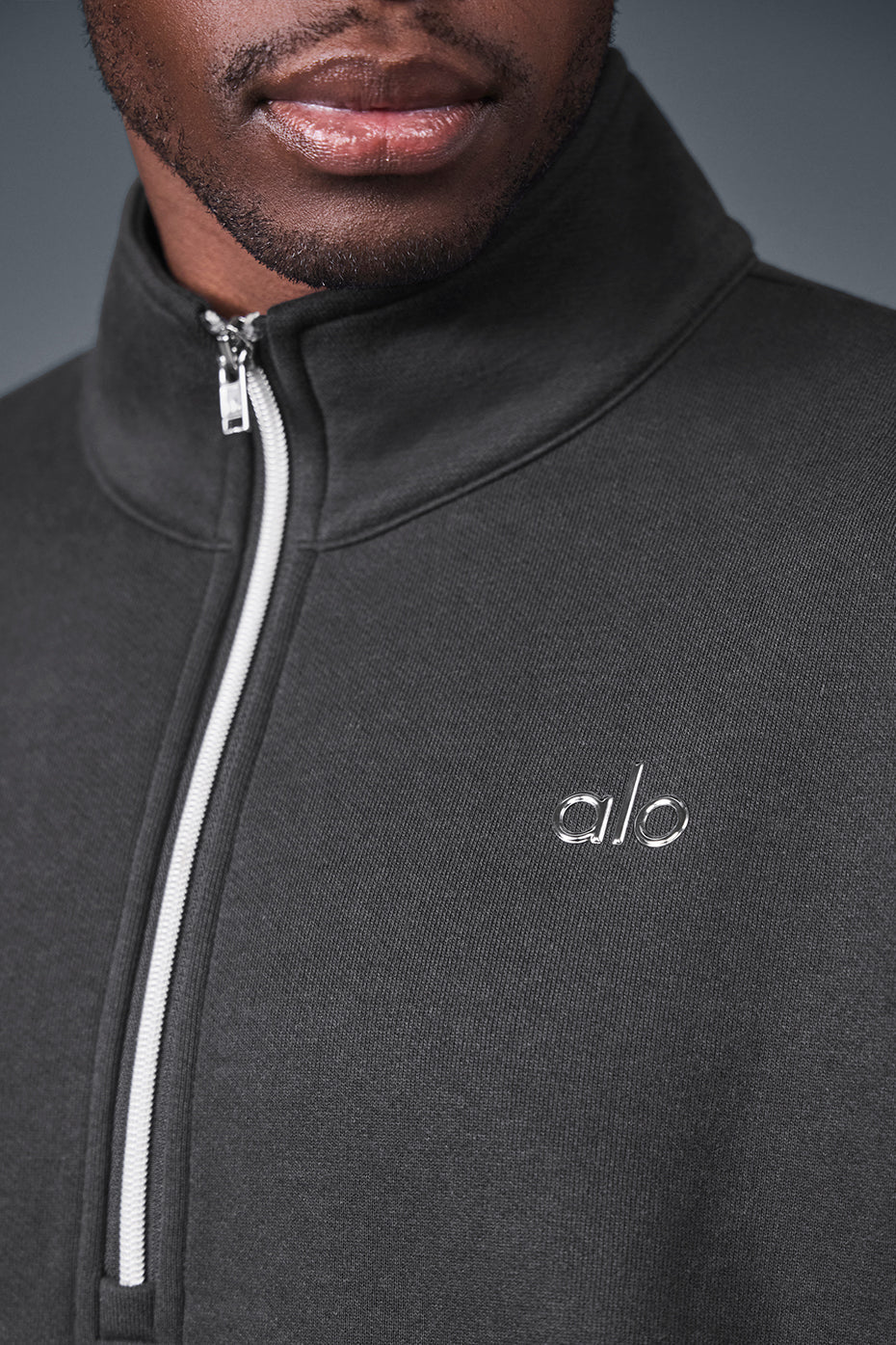 Accolade 1/4 Zip Crew Sweatshirt — Anthracite