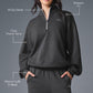 Accolade 1/4 Zip Crew Sweatshirt — Anthracite