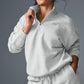 Accolade 1/4 Zip Crew Sweatshirt — Athletic Heather Grey