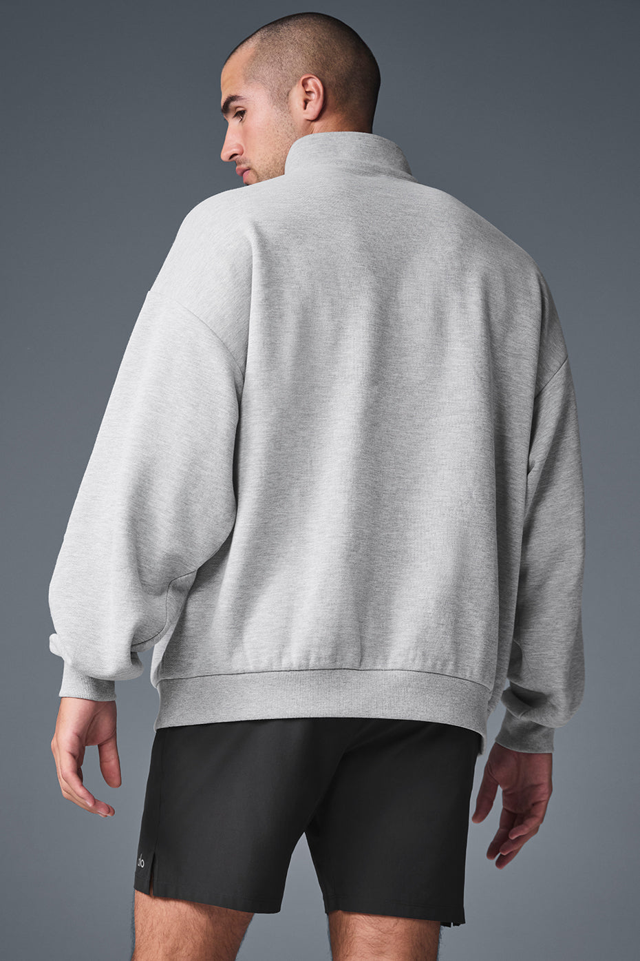 Accolade 1/4 Zip Crew Sweatshirt — Athletic Heather Grey