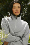 Accolade 1/4 Zip Crew Sweatshirt — Athletic Heather Grey