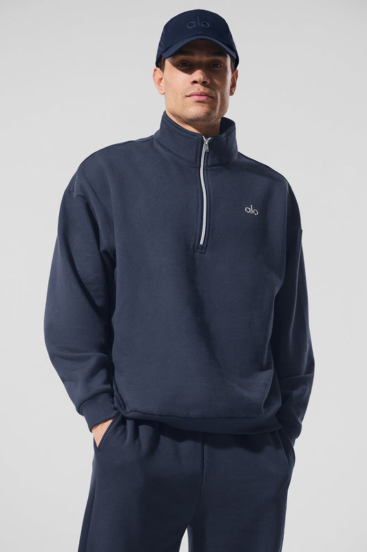 Accolade 1/4 Zip Crew Sweatshirt — Navy