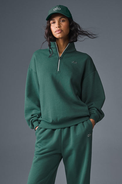 Accolade 1/4 Zip Crew Sweatshirt — Winter Ivy