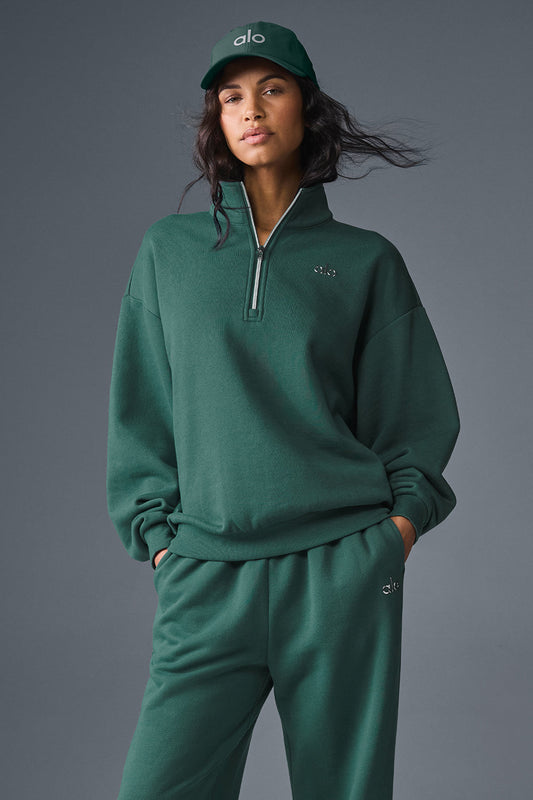 Accolade 1/4 Zip Crew Sweatshirt — Winter Ivy