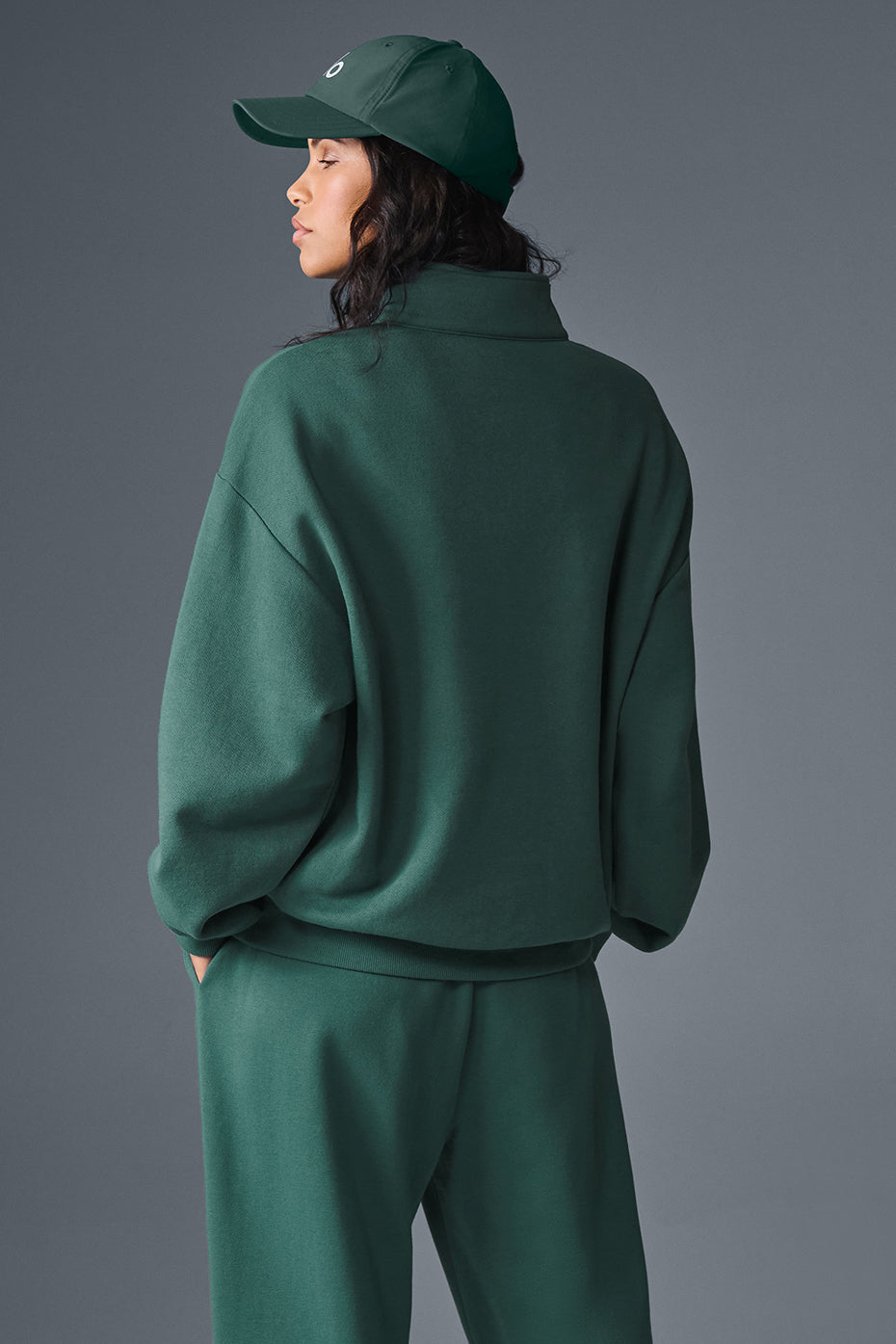 Accolade 1/4 Zip Crew Sweatshirt — Winter Ivy