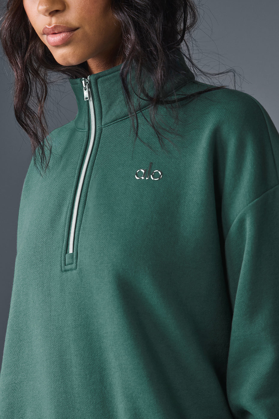 Accolade 1/4 Zip Crew Sweatshirt — Winter Ivy