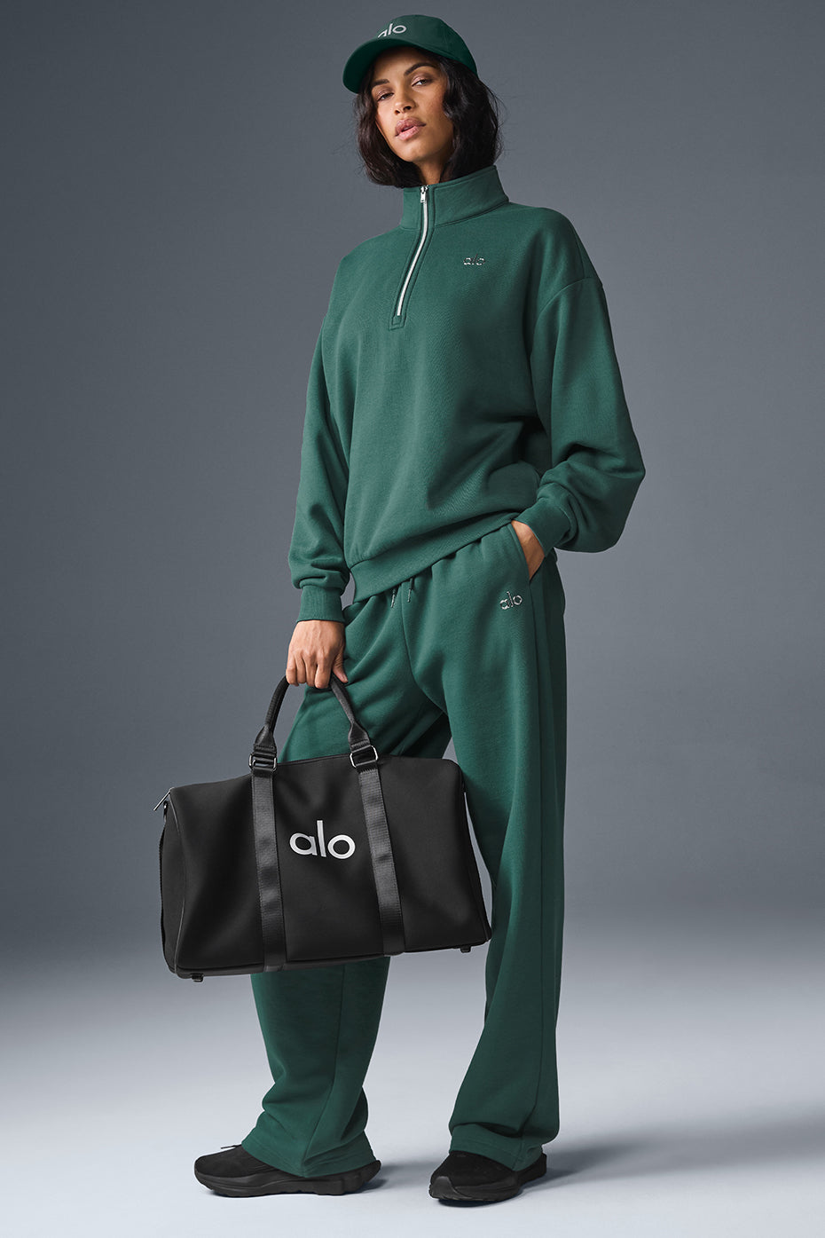 Accolade 1/4 Zip Crew Sweatshirt — Winter Ivy