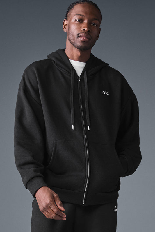 Accolade Full Zip Hooded Sweatshirt — Black