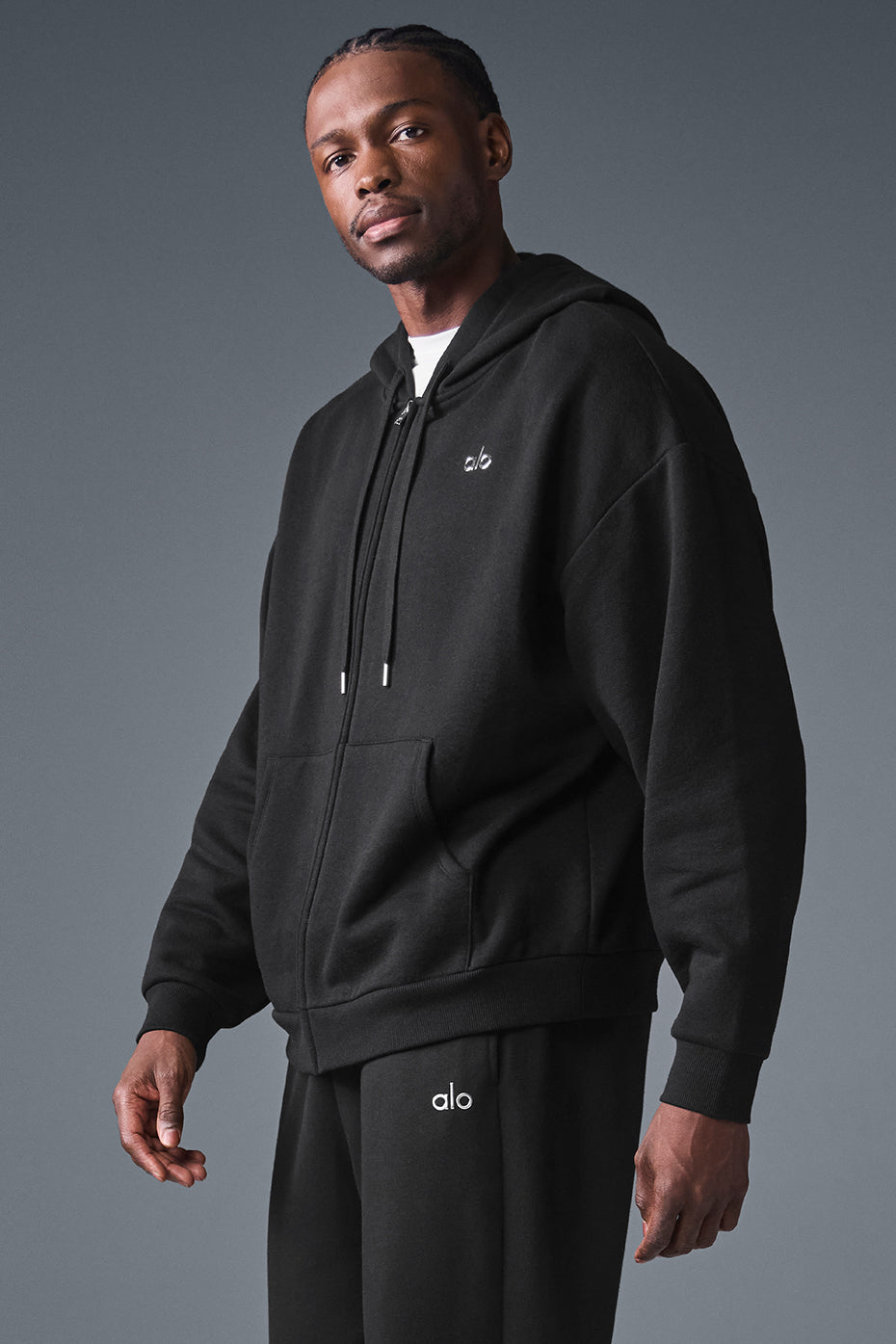 Accolade Full Zip Hooded Sweatshirt — Black