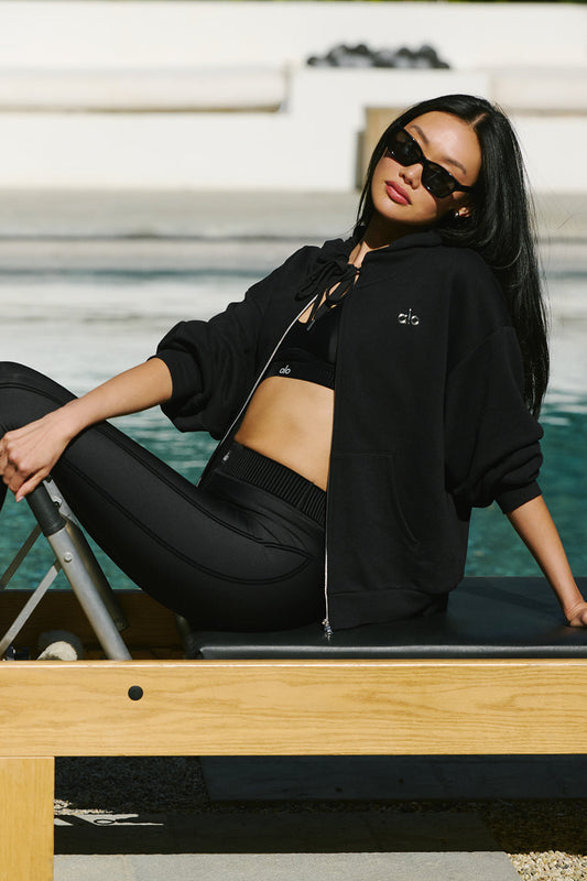 Accolade Full Zip Hooded Sweatshirt — Black