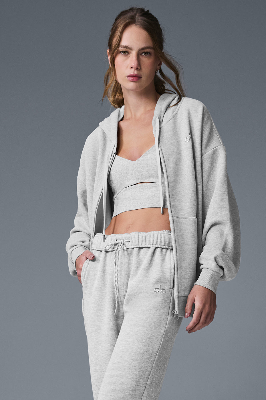 Accolade Full Zip Hooded Sweatshirt — Athletic Heather Grey