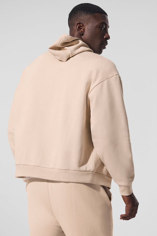 Accolade Full Zip Hooded Sweatshirt — Macadamia