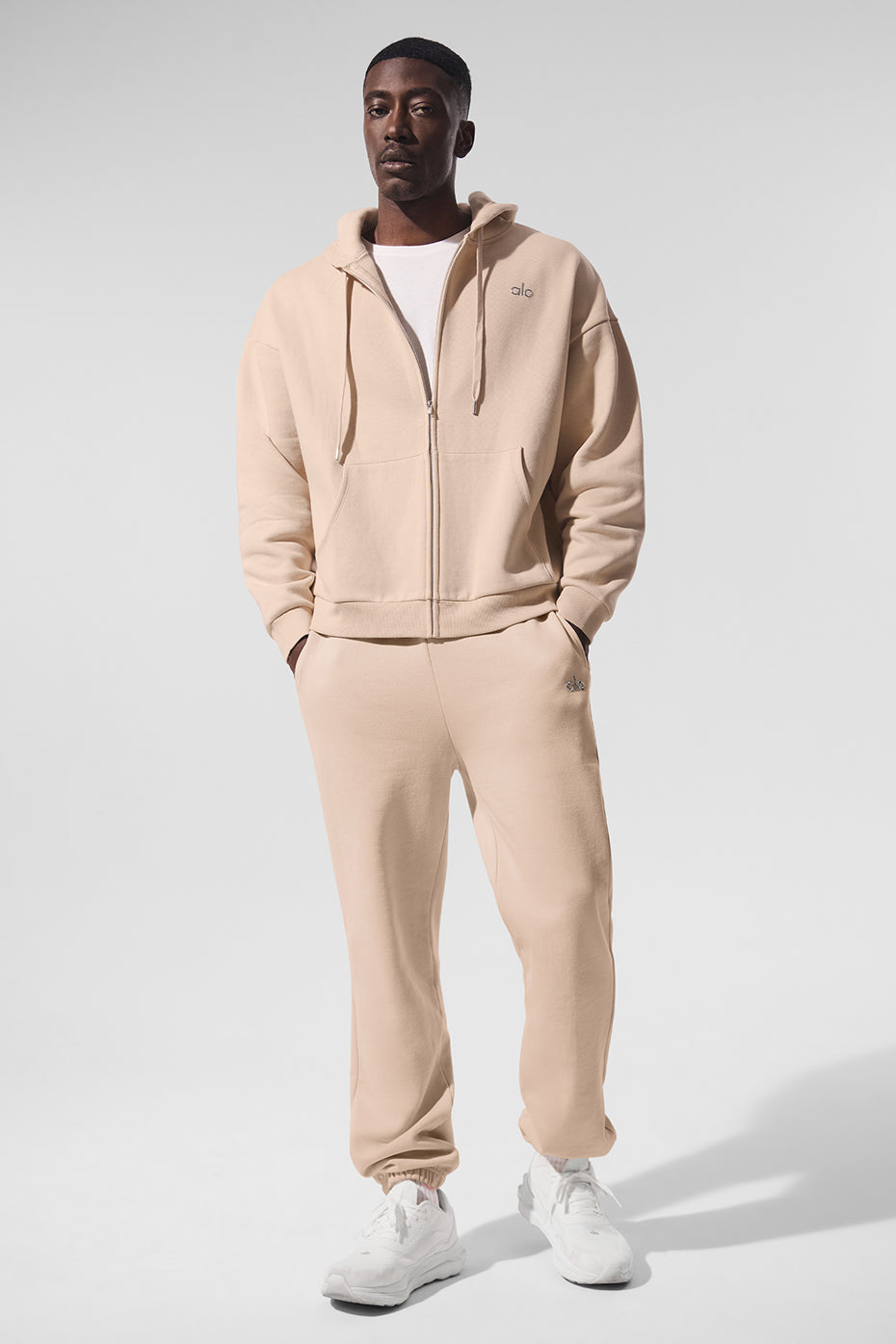 Accolade Full Zip Hooded Sweatshirt — Macadamia
