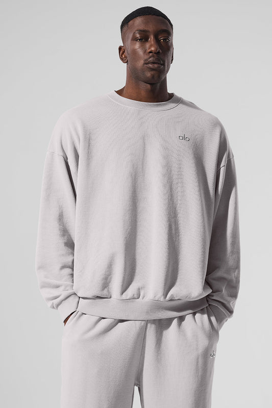Washed Accolade Crew Neck Crew Sweatshirt — Grey Sky Wash