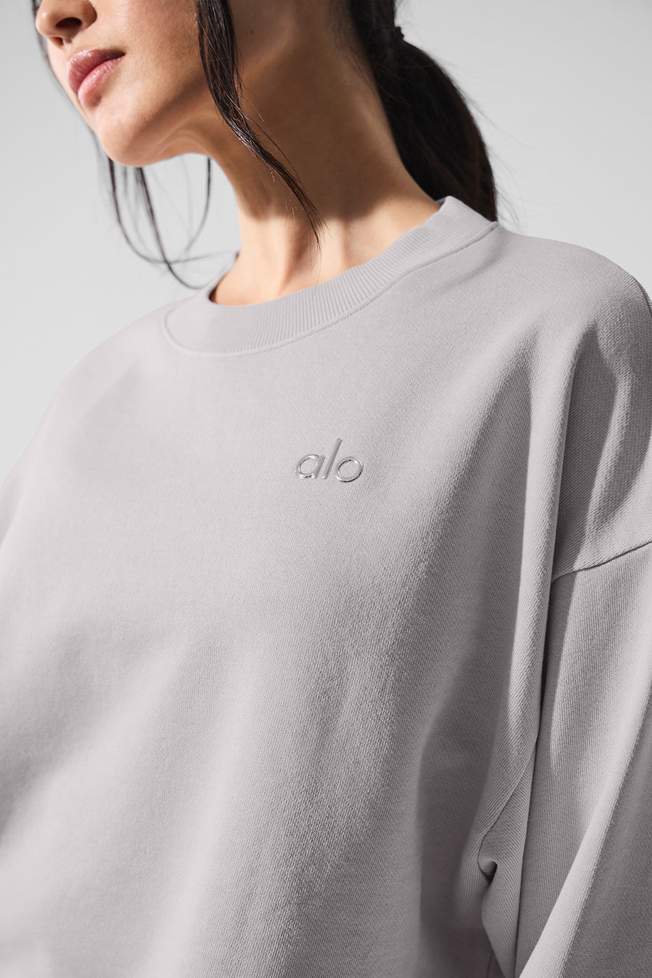 Washed Accolade Crew Neck Crew Sweatshirt — Grey Sky Wash