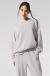 Washed Accolade Crew Neck Crew Sweatshirt — Grey Sky Wash