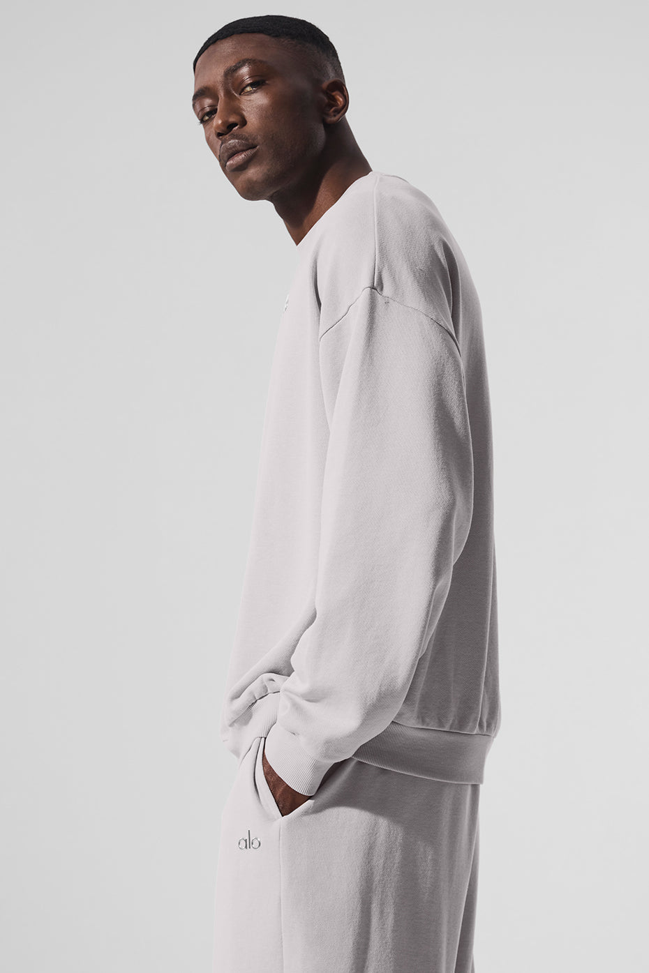 Washed Accolade Crew Neck Crew Sweatshirt — Grey Sky Wash