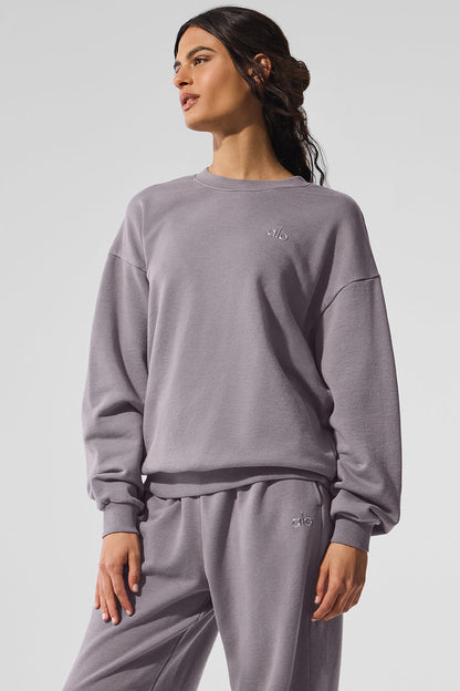 Washed Accolade Crew Neck Crew Sweatshirt — Cool Grey Wash