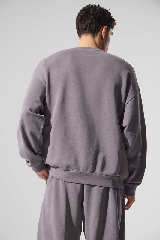 Washed Accolade Crew Neck Crew Sweatshirt — Cool Grey Wash