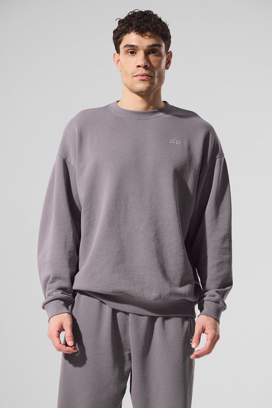 Washed Accolade Crew Neck Crew Sweatshirt — Cool Grey Wash