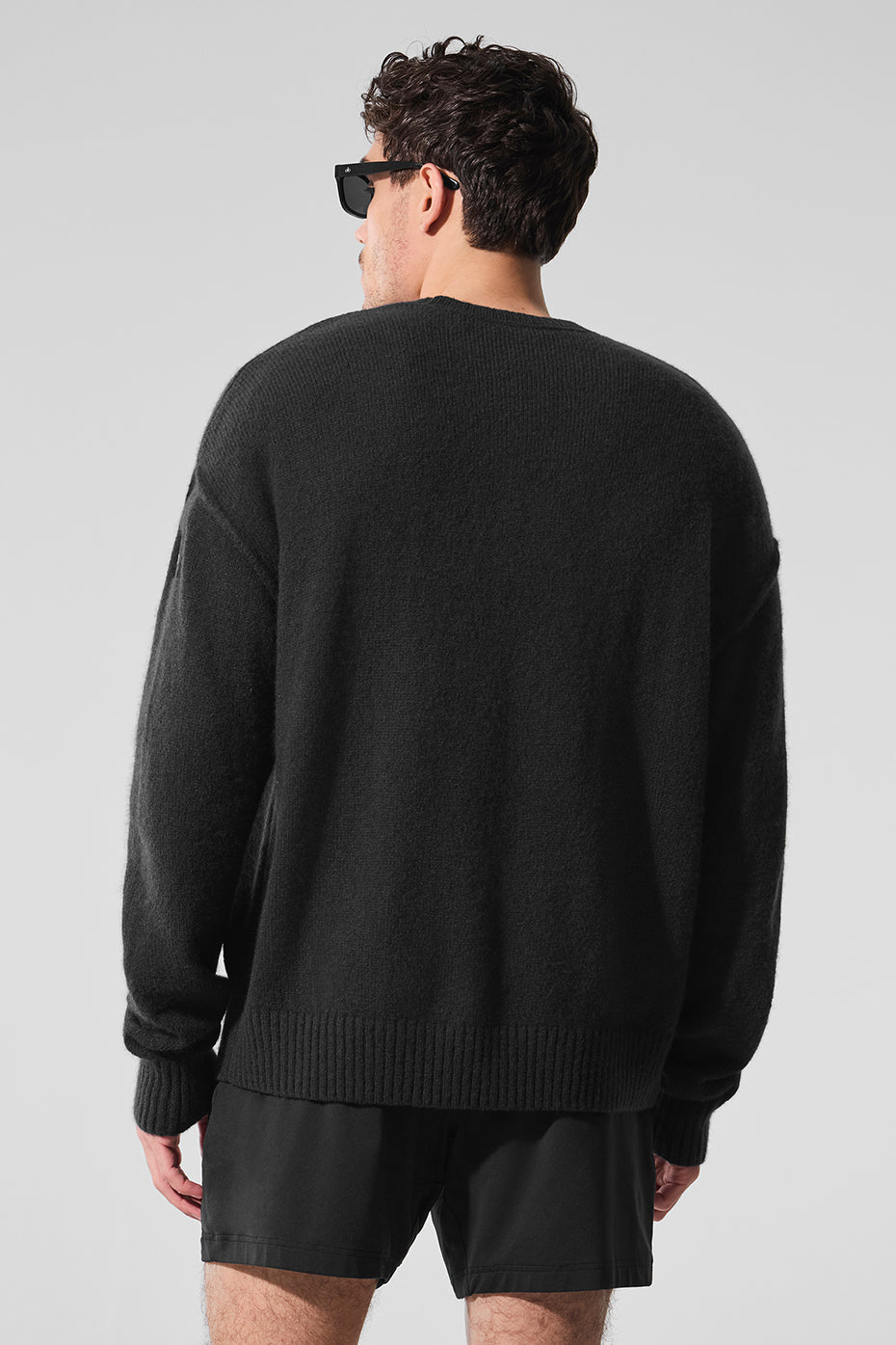 New Class Cashmere Crewneck Sweater — Black