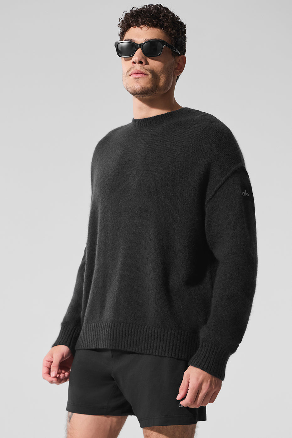 New Class Cashmere Crewneck Sweater — Black