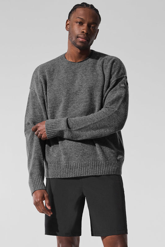 New Class Cashmere Crewneck Sweater — Platinum Grey
