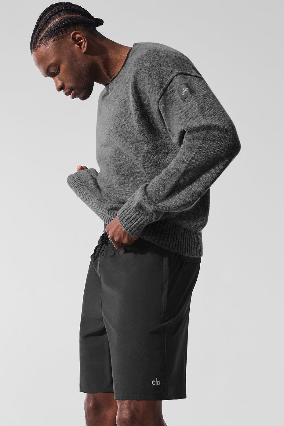 New Class Cashmere Crewneck Sweater — Platinum Grey