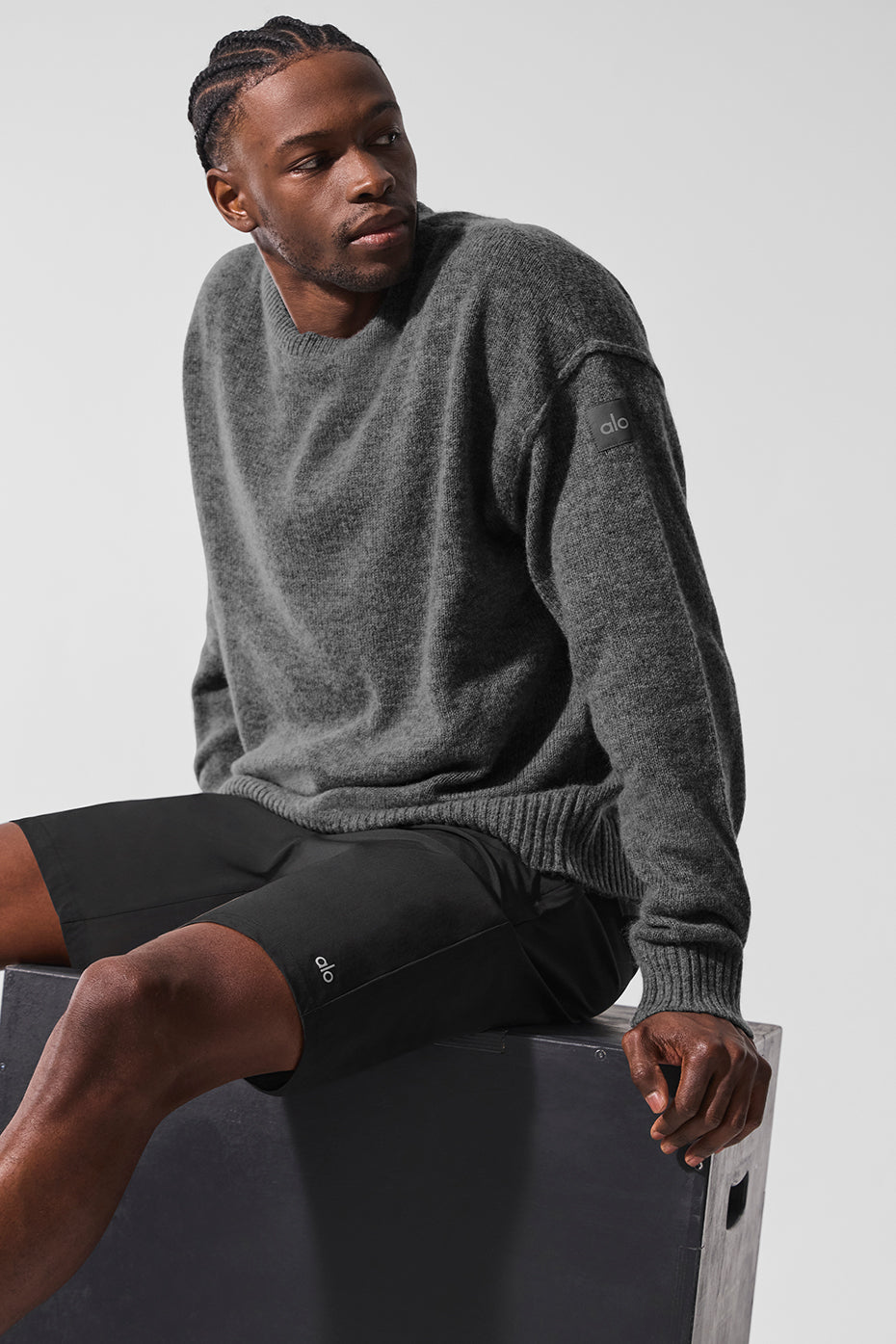 New Class Cashmere Crewneck Sweater — Platinum Grey