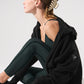 New Class Cashmere Full Zip Hooded Sweatshirt — Black