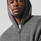 New Class Cashmere Full Zip Hooded Sweatshirt — Platinum Grey