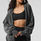 New Class Cashmere Full Zip Hooded Sweatshirt — Platinum Grey